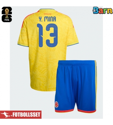 Colombia Yerry Mina #13 Hemmatröja Barn VM 2026 Kortärmad (+ Korta byxor)